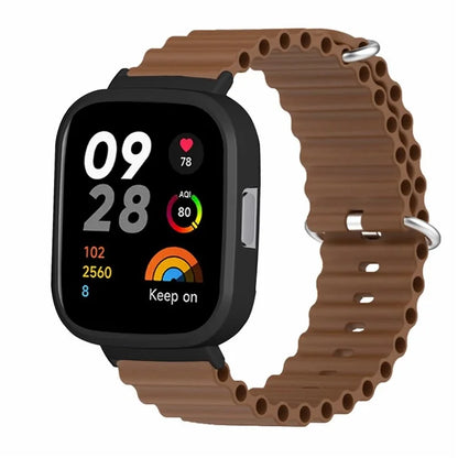For Xiaomi Redmi Watch 3 Sport Bands Ocean Silicone Watch Strap with Case