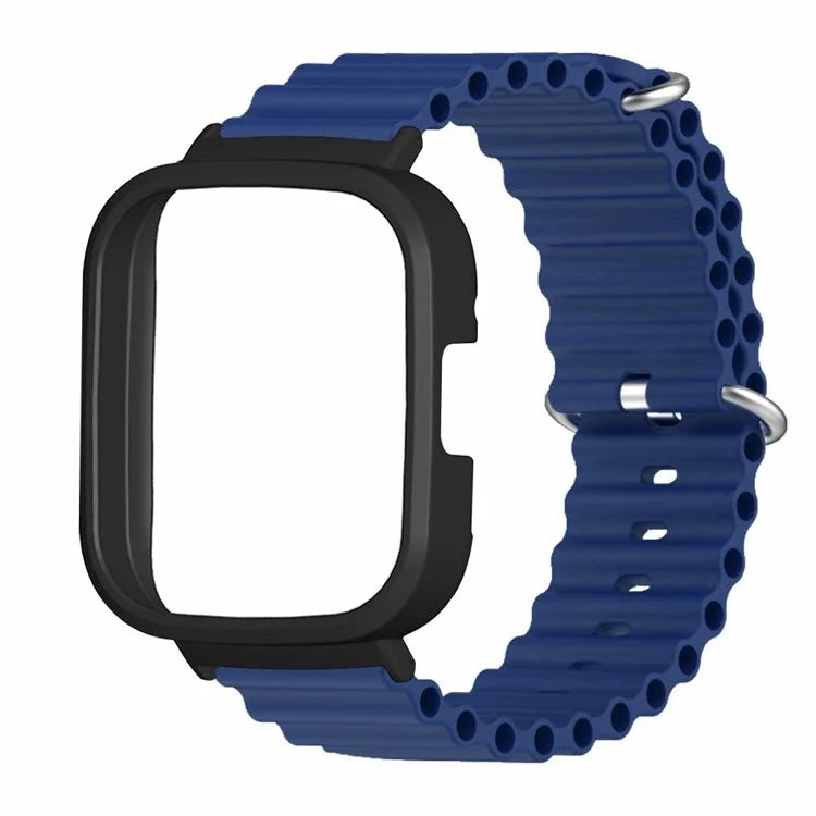 For Xiaomi Redmi Watch 3 Sport Bands Ocean Silicone Watch Strap with Case