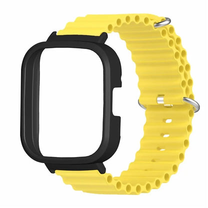 For Xiaomi Redmi Watch 3 Sport Bands Ocean Silicone Watch Strap with Case