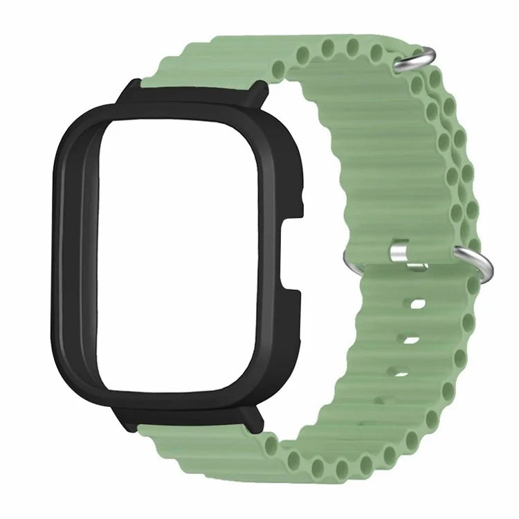 For Xiaomi Redmi Watch 3 Sport Bands Ocean Silicone Watch Strap with Case
