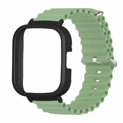 For Xiaomi Redmi Watch 3 Sport Bands Ocean Silicone Watch Strap with Case