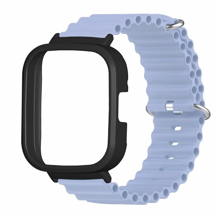 For Xiaomi Redmi Watch 3 Sport Bands Ocean Silicone Watch Strap with Case