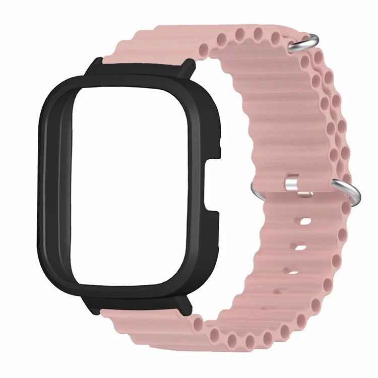 For Xiaomi Redmi Watch 3 Sport Bands Ocean Silicone Watch Strap with Case