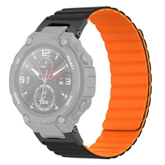 For Huami Amazfit T-Rex /  T-Rex Pro Silicone Watch Strap Magnetic Smartwatch Band