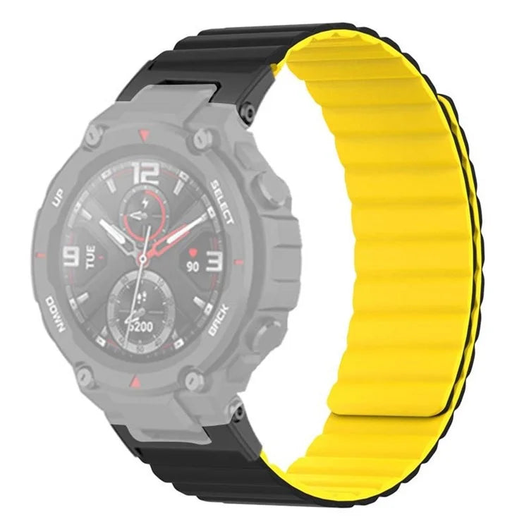 For Huami Amazfit T-Rex /  T-Rex Pro Silicone Watch Strap Magnetic Smartwatch Band