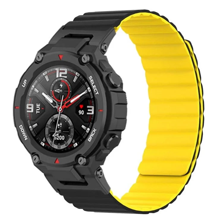 For Huami Amazfit T-Rex /  T-Rex Pro Silicone Watch Strap Magnetic Smartwatch Band