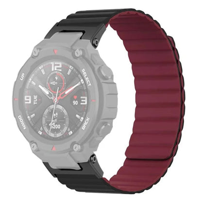 For Huami Amazfit T-Rex /  T-Rex Pro Silicone Watch Strap Magnetic Smartwatch Band
