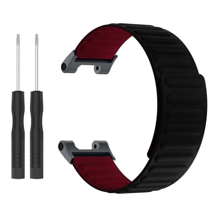 For Huami Amazfit T-Rex /  T-Rex Pro Silicone Watch Strap Magnetic Smartwatch Band