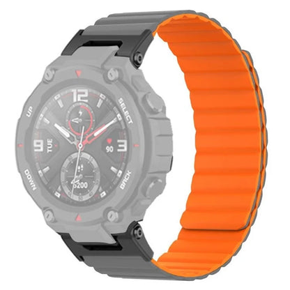 For Huami Amazfit T-Rex /  T-Rex Pro Silicone Watch Strap Magnetic Smartwatch Band