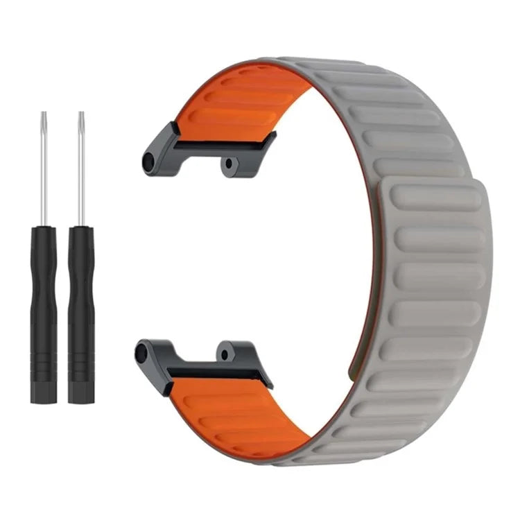For Huami Amazfit T-Rex /  T-Rex Pro Silicone Watch Strap Magnetic Smartwatch Band