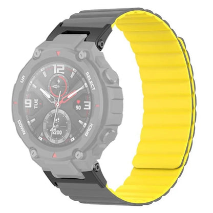 For Huami Amazfit T-Rex /  T-Rex Pro Silicone Watch Strap Magnetic Smartwatch Band