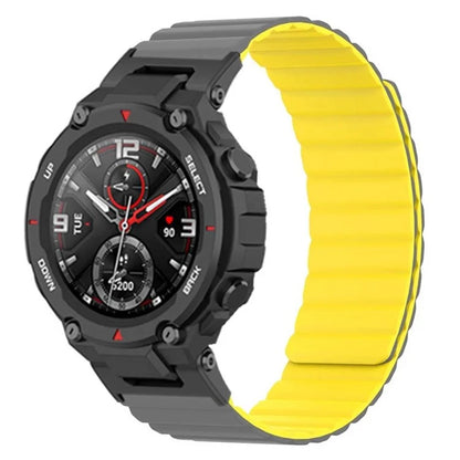 For Huami Amazfit T-Rex /  T-Rex Pro Silicone Watch Strap Magnetic Smartwatch Band