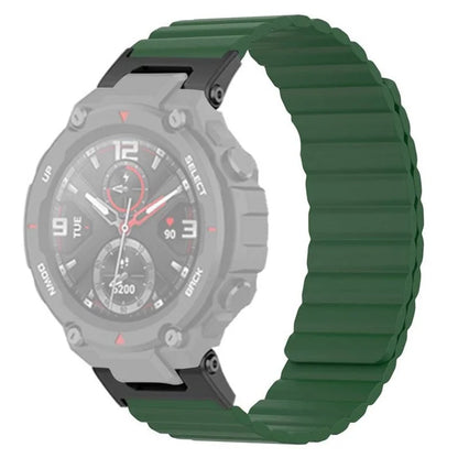 For Huami Amazfit T-Rex /  T-Rex Pro Silicone Watch Strap Magnetic Smartwatch Band