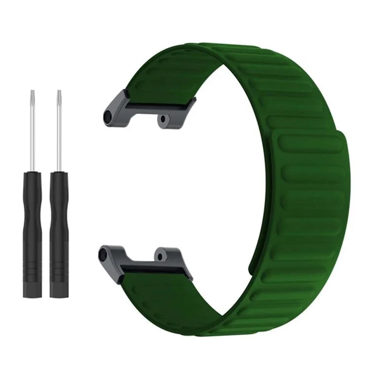 For Huami Amazfit T-Rex /  T-Rex Pro Silicone Watch Strap Magnetic Smartwatch Band