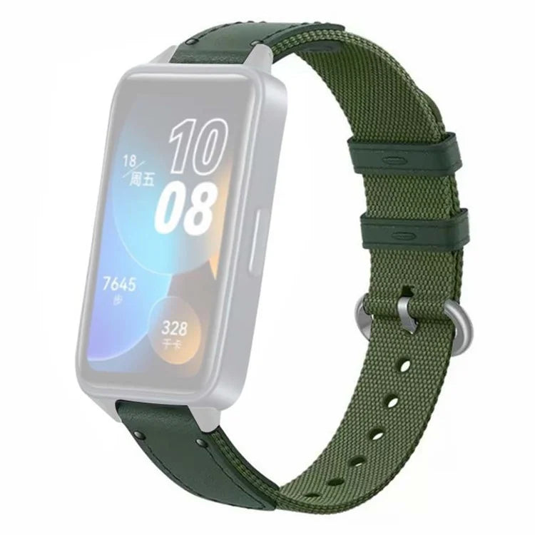 For Huawei Band 8 Replacement Watch Band Quick Release Nylon Watch Strap with Alloy Buckle