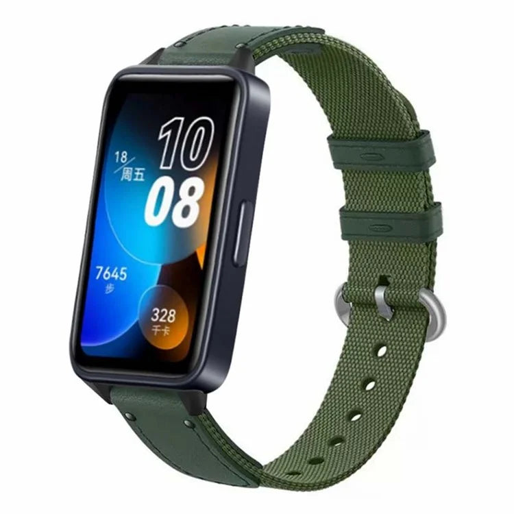 For Huawei Band 8 Replacement Watch Band Quick Release Nylon Watch Strap with Alloy Buckle
