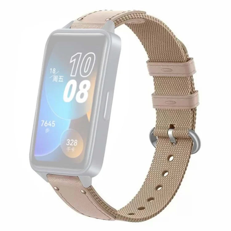 For Huawei Band 8 Replacement Watch Band Quick Release Nylon Watch Strap with Alloy Buckle
