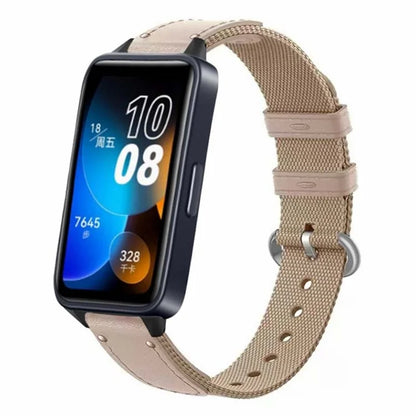 For Huawei Band 8 Replacement Watch Band Quick Release Nylon Watch Strap with Alloy Buckle