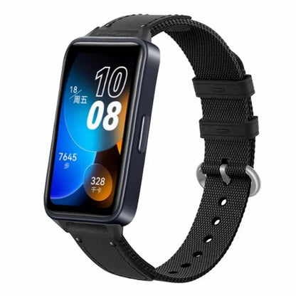 For Huawei Band 8 Replacement Watch Band Quick Release Nylon Watch Strap with Alloy Buckle