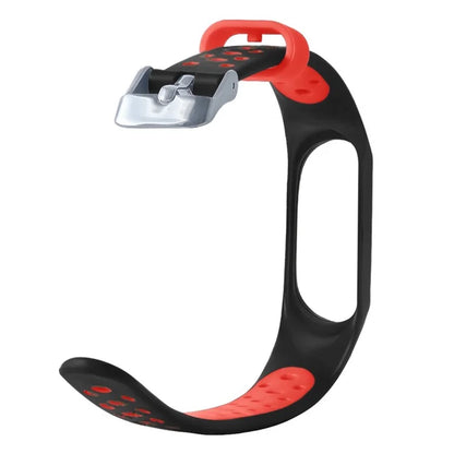 For Xiaomi Mi Band 7 / 6 / 5 / 4 / 3 NFC Watch Bands Dual Color Breathable Silicone Straps