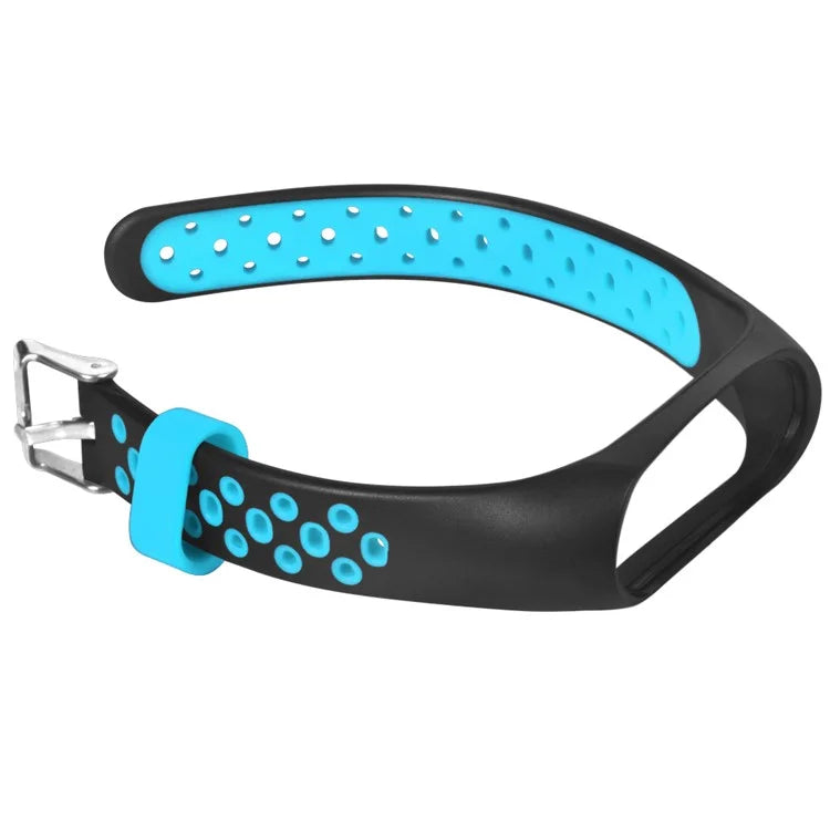 For Xiaomi Mi Band 7 / 6 / 5 / 4 / 3 NFC Watch Bands Dual Color Breathable Silicone Straps