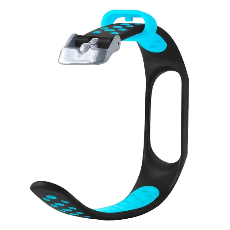 For Xiaomi Mi Band 7 / 6 / 5 / 4 / 3 NFC Watch Bands Dual Color Breathable Silicone Straps
