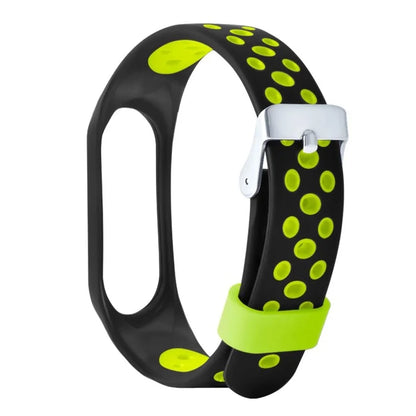 For Xiaomi Mi Band 7 / 6 / 5 / 4 / 3 NFC Watch Bands Dual Color Breathable Silicone Straps