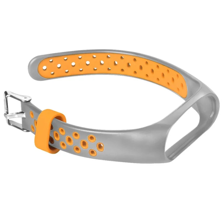 For Xiaomi Mi Band 7 / 6 / 5 / 4 / 3 NFC Watch Bands Dual Color Breathable Silicone Straps
