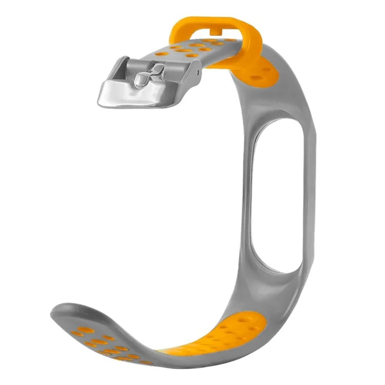 For Xiaomi Mi Band 7 / 6 / 5 / 4 / 3 NFC Watch Bands Dual Color Breathable Silicone Straps
