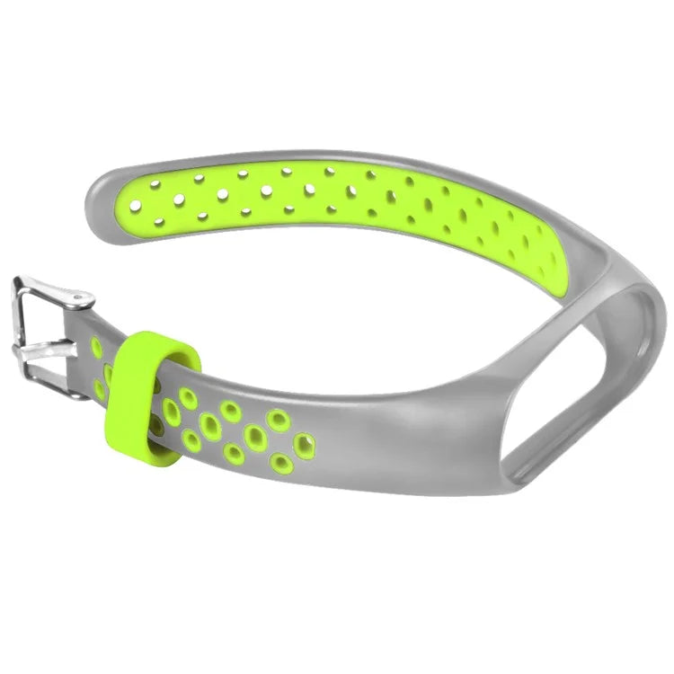 For Xiaomi Mi Band 7 / 6 / 5 / 4 / 3 NFC Watch Bands Dual Color Breathable Silicone Straps