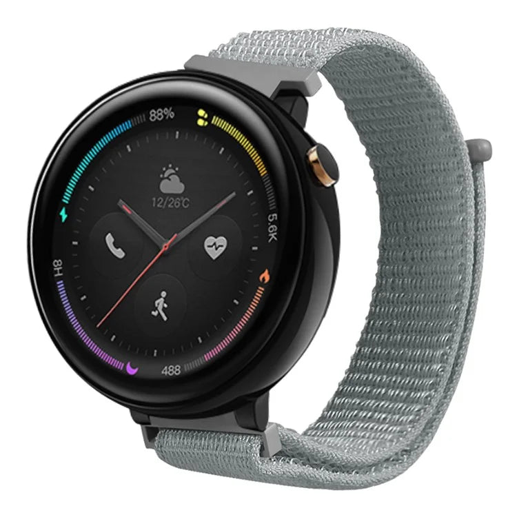 For Huami Amazfit Verge 2 (A1807) Nylon Sport Loop Watch Bands Adjustable Strap with Spring Bar