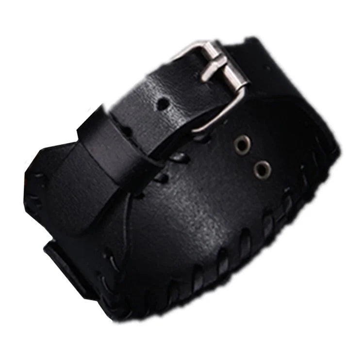 For Huami Amazfit GTS 4 / 3 / 2 / 2 mini / Bip Watch Band Rivet Punk Style 20mm Cowhide Leather Bracelet Strap