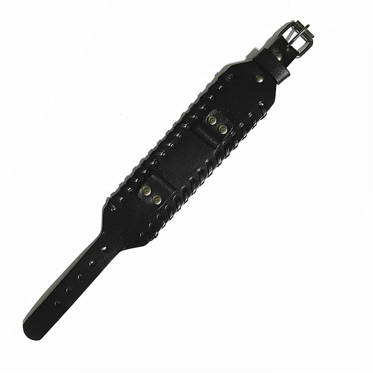 For Huami Amazfit GTS 4 / 3 / 2 / 2 mini / Bip Watch Band Rivet Punk Style 20mm Cowhide Leather Bracelet Strap