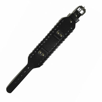 For Huami Amazfit GTS 4 / 3 / 2 / 2 mini / Bip Watch Band Rivet Punk Style 20mm Cowhide Leather Bracelet Strap