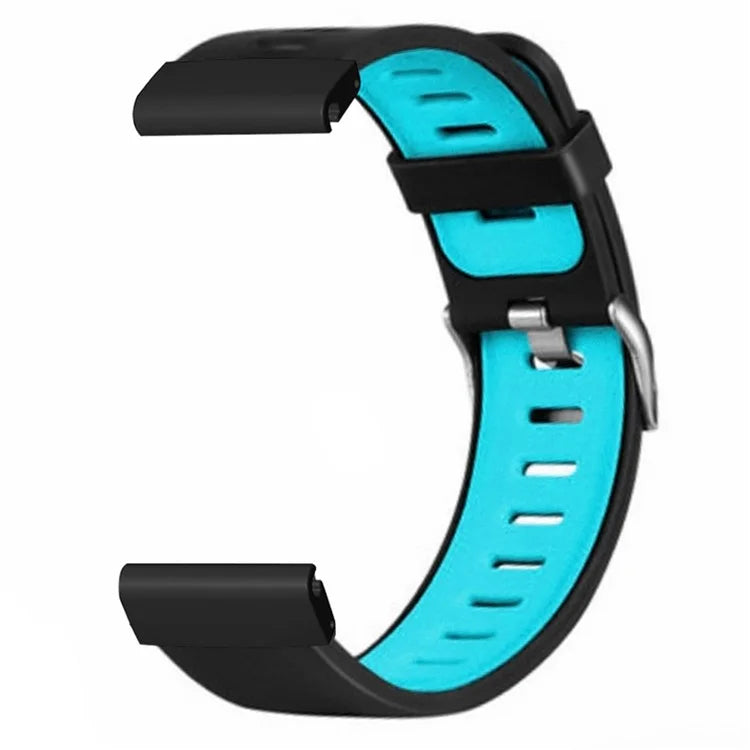 For Huami Amazfit Falcon / Garmin Fenix 7 / 6 / 5 Silicone Watch Band Dual Color Sport Strap with 22mm PC Connector