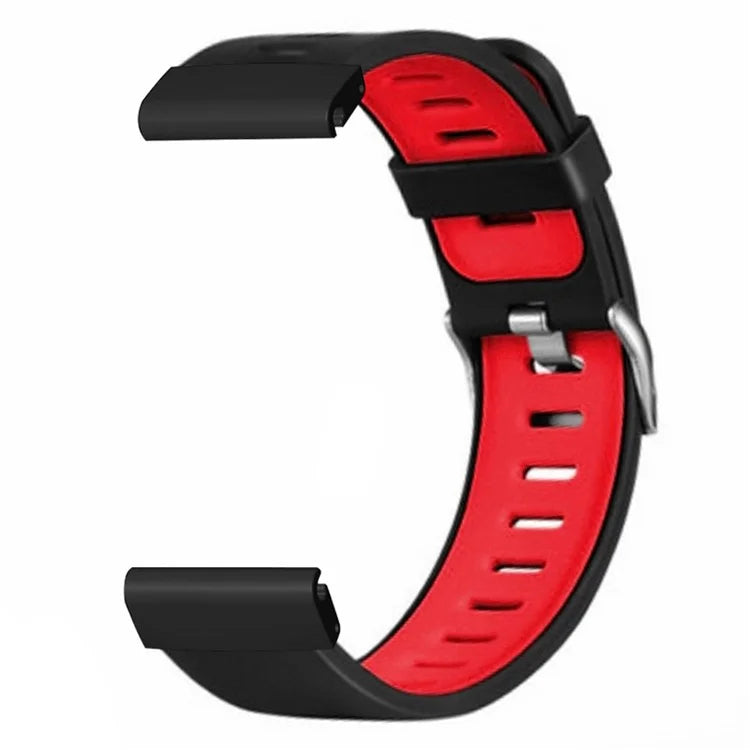 For Huami Amazfit Falcon / Garmin Fenix 7 / 6 / 5 Silicone Watch Band Dual Color Sport Strap with 22mm PC Connector