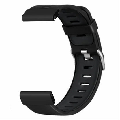 For Huami Amazfit Falcon / Garmin Fenix 7 / 6 / 5 Silicone Watch Band Dual Color Sport Strap with 22mm PC Connector