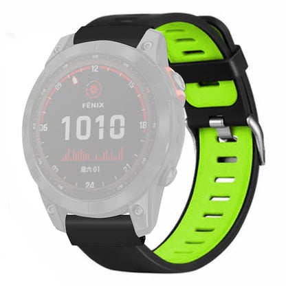 For Huami Amazfit Falcon / Garmin Fenix 7 / 6 / 5 Silicone Watch Band Dual Color Sport Strap with 22mm PC Connector