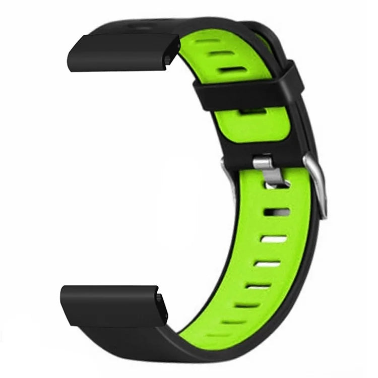 For Huami Amazfit Falcon / Garmin Fenix 7 / 6 / 5 Silicone Watch Band Dual Color Sport Strap with 22mm PC Connector