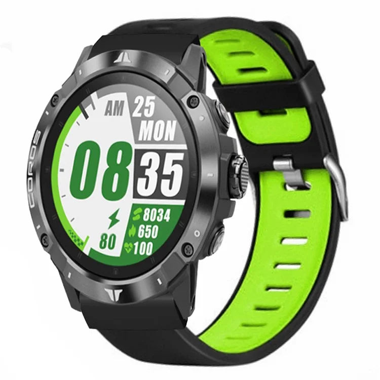 For Huami Amazfit Falcon / Garmin Fenix 7 / 6 / 5 Silicone Watch Band Dual Color Sport Strap with 22mm PC Connector
