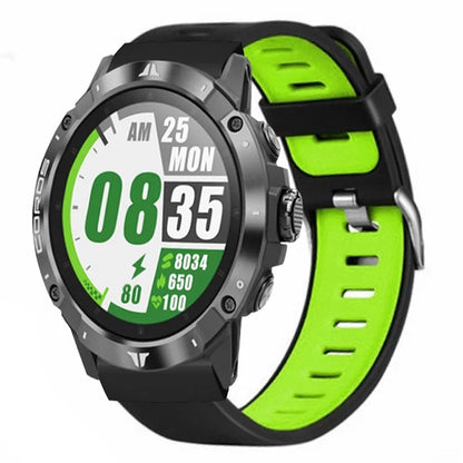 For Huami Amazfit Falcon / Garmin Fenix 7 / 6 / 5 Silicone Watch Band Dual Color Sport Strap with 22mm PC Connector