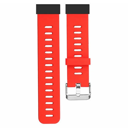 For Huami Amazfit Falcon / Garmin Fenix 7 / 6 / 5 Silicone Watch Band Dual Color Sport Strap with 22mm PC Connector