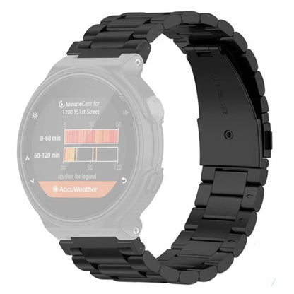 For Garmin Forerunner 220 / 230 / 235 / 735XT / 620 / 630 Watch Band 3-beads Solid Metal Strap
