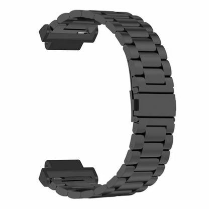 For Garmin Forerunner 220 / 230 / 235 / 735XT / 620 / 630 Watch Band 3-beads Solid Metal Strap