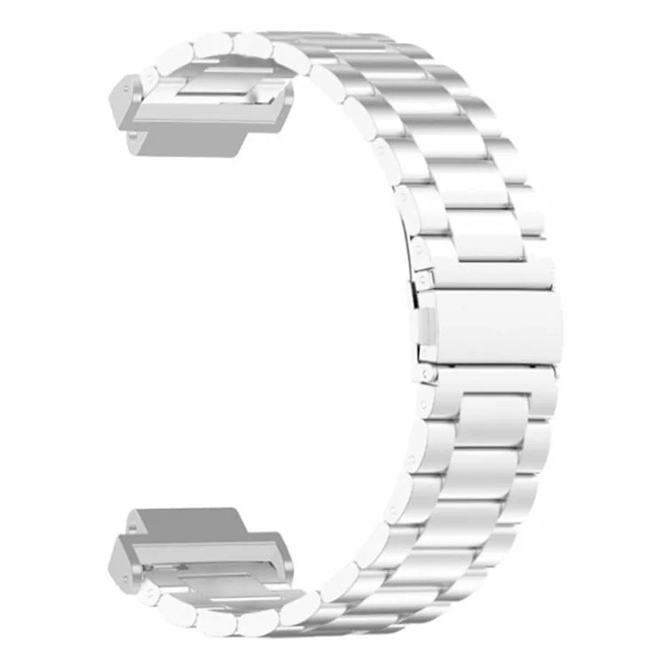 For Garmin Forerunner 220 / 230 / 235 / 735XT / 620 / 630 Watch Band 3-beads Solid Metal Strap
