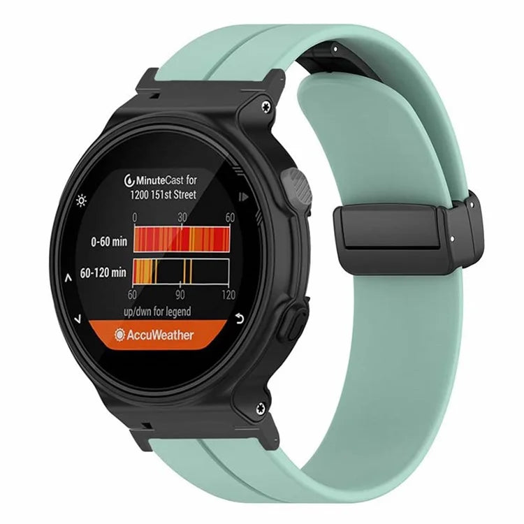 For Garmin Forerunner 220 / 230 / 235 / 735XT / 620 / 630 Watch Strap Magnetic Buckle Silicone Strap
