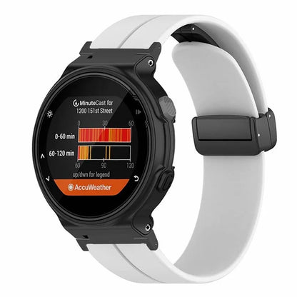 For Garmin Forerunner 220 / 230 / 235 / 735XT / 620 / 630 Watch Strap Magnetic Buckle Silicone Strap