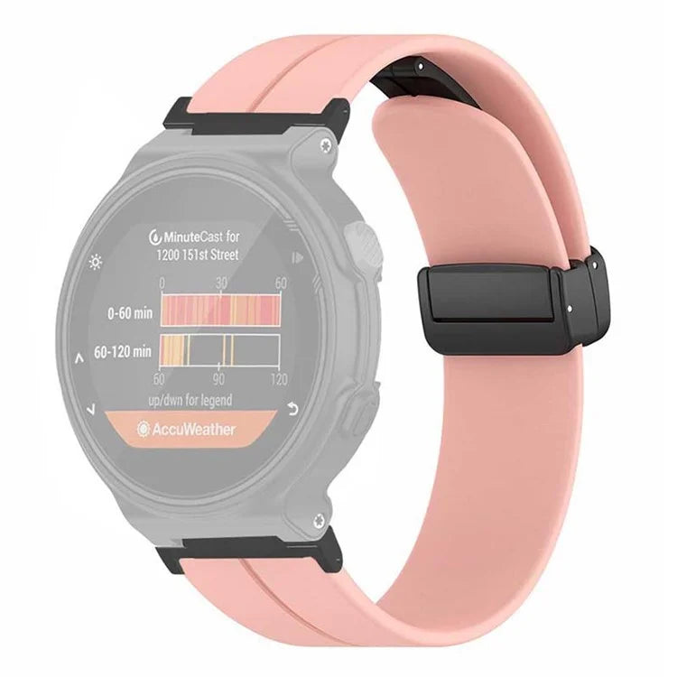 For Garmin Forerunner 220 / 230 / 235 / 735XT / 620 / 630 Watch Strap Magnetic Buckle Silicone Strap
