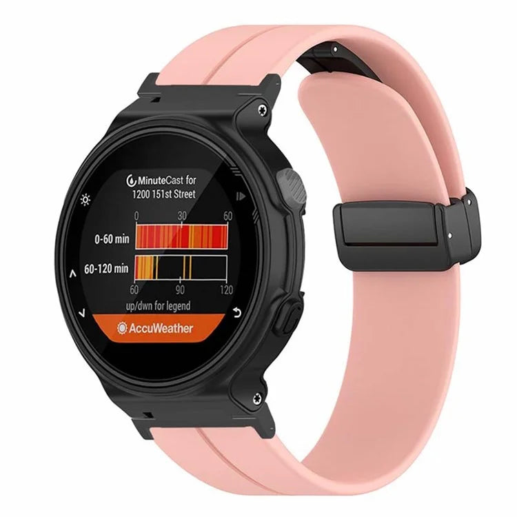 For Garmin Forerunner 220 / 230 / 235 / 735XT / 620 / 630 Watch Strap Magnetic Buckle Silicone Strap