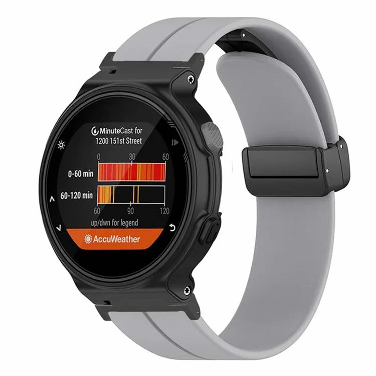 For Garmin Forerunner 220 / 230 / 235 / 735XT / 620 / 630 Watch Strap Magnetic Buckle Silicone Strap